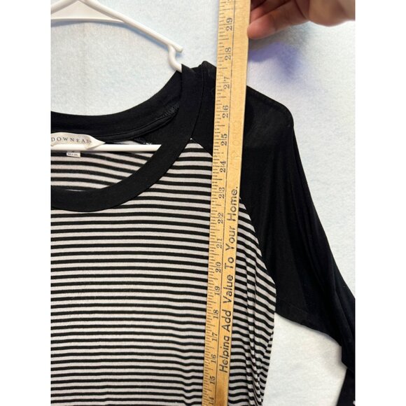 Down East Striped Elbow Patch Long Sleeve Crew Neck Casual Top Shirt Size Small - Picture 5 of 10